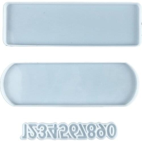 U90E Car Stop Sign Epoxy Resin Mold Parking Card Plate Silicone Mould DIY Crafts Ornaments Decorations Casting Mold