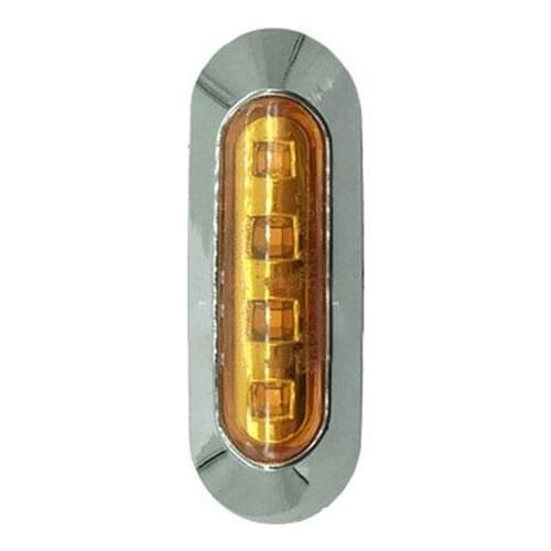 Universal 4 Led Truck Boat Trailer Side Marker Indicators Light Lamp Amber Spare Parts Accessories Component Hobby