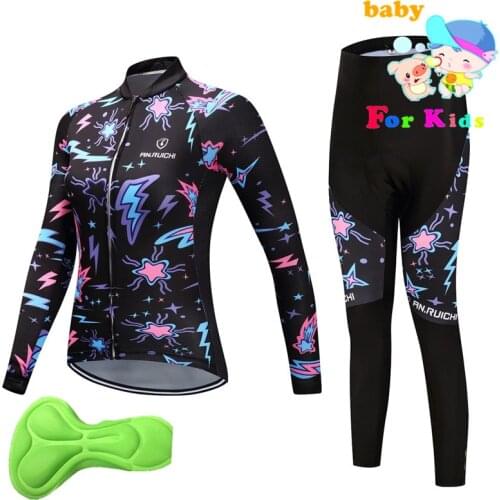 Children Ropa Ciclismo Cycling Jersey 2022 Breathable Long Sleeve Bike Clothing Bicycle Shirt Maillot Girls