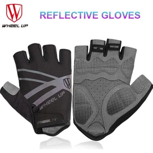 Cycling Gloves Half Finger Mountain Bike Gloves Reflective Shock-Absorbing Non-slip Breathable Bicycle Gym Sports Gloves Summer
