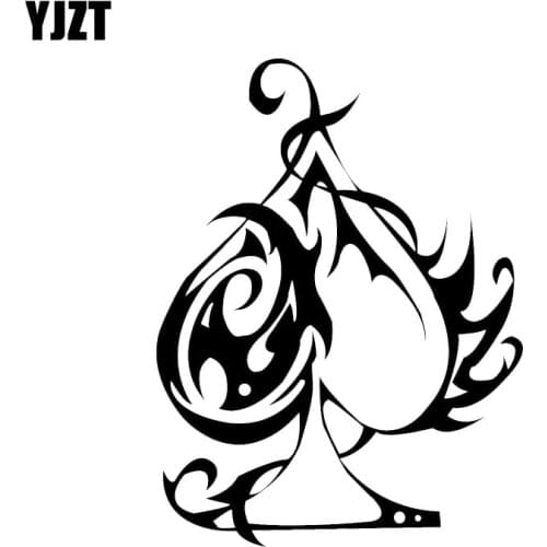 YJZT 13.1*17.4CM Interesting Car Sticker Vinyl Poker Cards Gambling Coolest Decor Graphic C12-0078