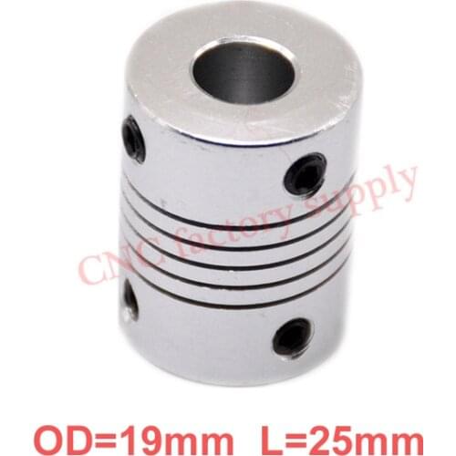 1pcs 5x8mm CNC Motor Jaw Shaft Coupler 5mm To 8mm Flexible Coupling OD 19x25mm wholesale Dropshipping 3/4/5/6/6.35/7/8/10mm