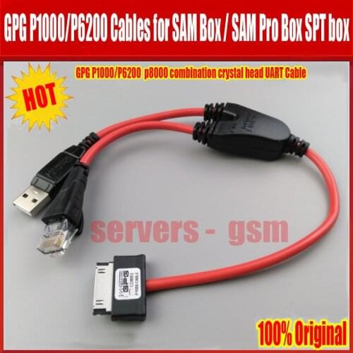 100% Original SAM Pro Box SPT box with samsung GPG P1000 /P6200 p8000 combination crystal head UART cable Free Shipping