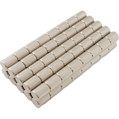 100pcs disc 4x5mm N52 rare earth permanent strong neodymium magnet bulk NdFeB magnets nickle coated, Free Shipping