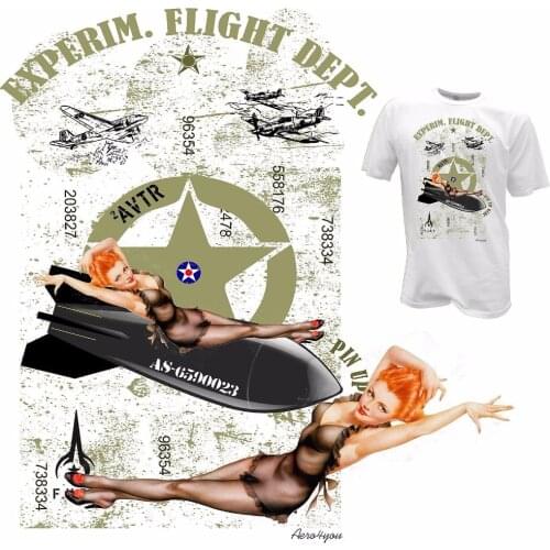 2019 Print T-Shirt Harajuku Short Sleeve Men Top PINUP GIRL Flieger shirt Flugzeug Luftwaffe USA Herren create your Tee shirts
