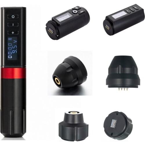 2020 New Rotary Tattoo Wireless Machine Pen Swiss Motor Strong Quiet With Replace Battery RCA Adapter Free Shipping