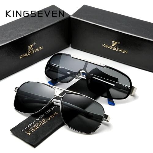 3PCS Combined Sale KINGSEVEN Brand Design Silver Frame Sunglasses Men Polarized UV Protection Oculos De Sol