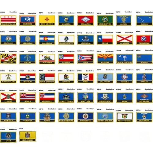 50pcs a Lot U.S.A Rectangle Shape Flag patches embroidered flag patches national flag patches for clothing DIY Decoration