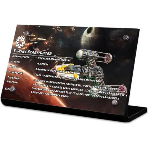 The Acrylic display stand brand for star YWing Starfightertoys building blocks 75181