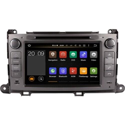 Car Radio Player DVD Multimedia Head Unit Android 9.0 Car GPS Navigation Multimedia Bluetooth For OYOTA Sienna/XL30 2013--2020
