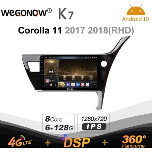 Ownice K7 6G+128G Car Radio for Toyota Corolla 11 2017 2018 android 10.0 BT 5.0 support Interior Atmosphere Lamp 360 4G 1280*720