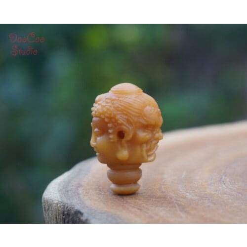 20mm Natural Bodhi Seed Guru Beads Carved Buddha and Devil two Face Mala Japa Beads Bracelet Jewellry Findings DIY Accessories