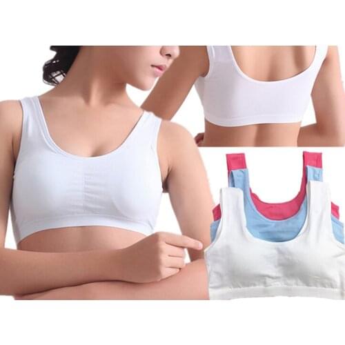 Kids young girls bras underwear belt vest sport training teenager bras