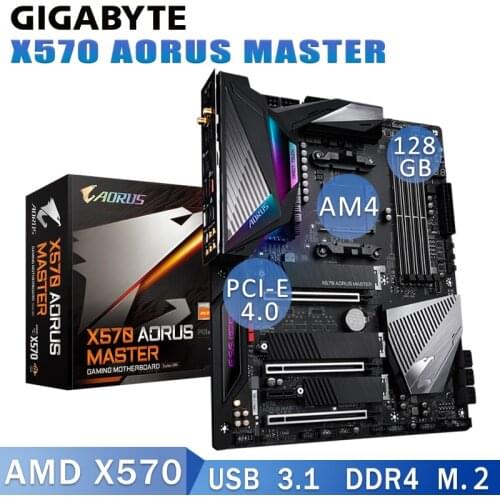 For GIGABYTE X570 AORUS Master X570 PCIe4.0 DDR4 USB3.1 ESS 9118 Sabre HiFi DAC Fins-Array Heatsink RGB M.2 Thermal Guard Gaming