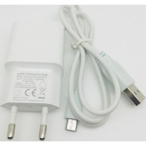 USB Travel Wall Charger For Elephone P8 Mini Phone EU Plug Power Adapter+Original Micro Wire Cable