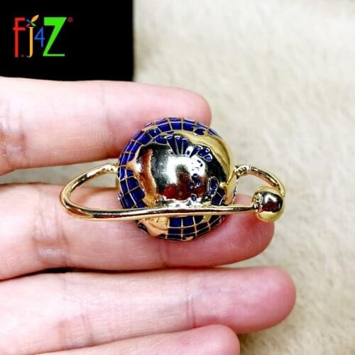 F.J4Z Brooches 2021 Trend Enamel Alloy Planet Pins Fashion Designer Jewelry for Scarf Gifts for Lady Dropship