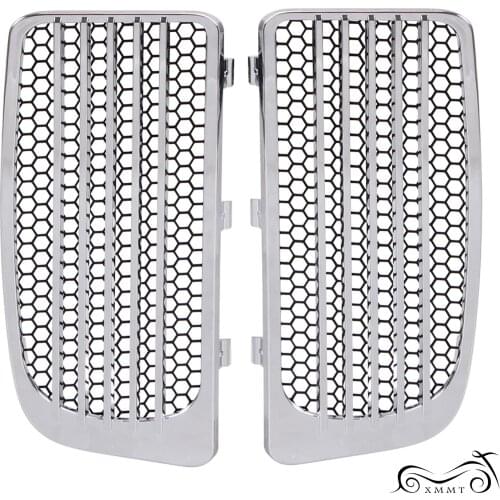 Chrome/Black Radiator Grills Lower Fairing Twin Cooled For Harley Touring 2014-2020 W/Water-cooled Systerm Models