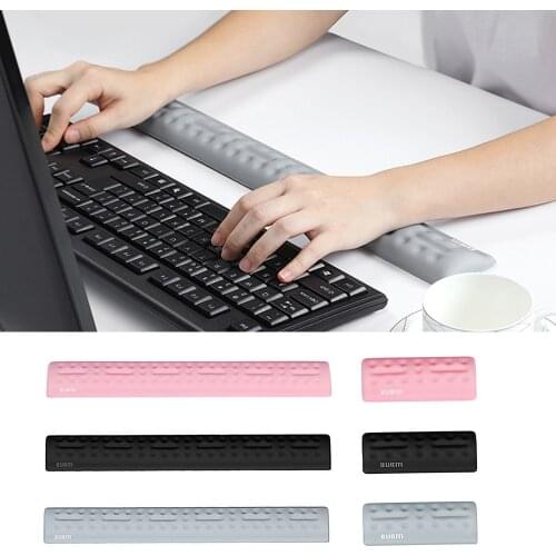 Vococal Mousepad Memory Foam Keyboard Wrist Support Rest Platform Pad for Computer Laptop Notebook Typing Gaming Wrist Relief