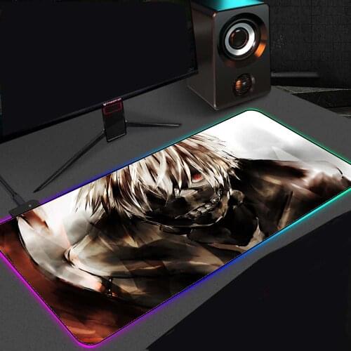 Mouse Pad RGB Keyboard Pad Gaming Accessories Anime Computer Mouse Pad Mausepad Gaming Accessories Large Mouse Pad
