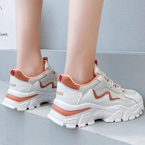 Sneakers Womens Running Shoes Comfortable Breathable Male Sports Shoes Fashion Color Matching Thick Bottom Fitness Shoes