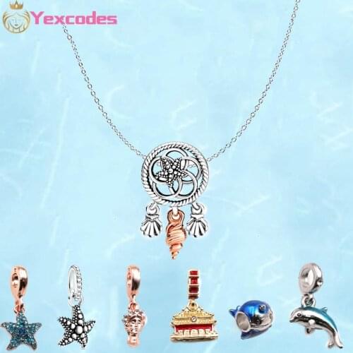 2020 Summer New Ocean Heart Fine Necklace Silver Plated Jewelry Selling Lady Necklace Elegant Party Gift Fashion Jewelry
