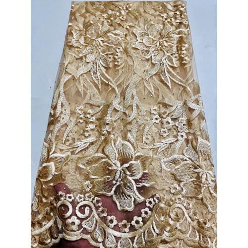 2020 latest africa lace high quality lace fabric with stones 5yards african fabric nigerian lace fabric 2019 high quality lace