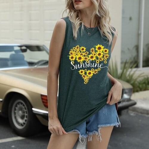 Casual Summer T Shirt Women O Neck Sleeveless Print Loose T-shirt Basic Tee Tops Fashion Female Tank Tops Plus Size Tops XXXL