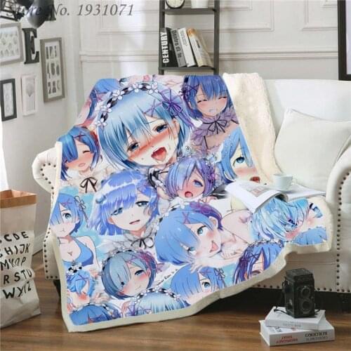 Re: Life a Different World from Zero Rem 3D Print Throw Plush Sherpa Blanket Thin Quilt Sofa Chair Bedding Supply Adults Kids 05