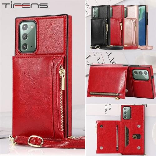 Luxury Leather Zipper Case For Samsung Galaxy S21 S20 FE S9 S10 E Ultra Note 9 20 Ultra 10 Plus A90 5G Diagonal Phone Cover