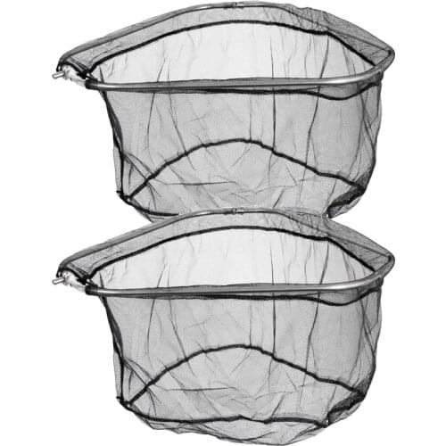 2Pcs Stainless Steel Triangle Nylon Mesh Fishing Landing Fish Net Head High Dense Fish Tackle