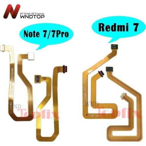 For Xiaomi Redmi Note 7 Fingerprint Sensor Scanner Touch ID home button Motherboard Connector Flex Cable For Redmi 7 Replacement