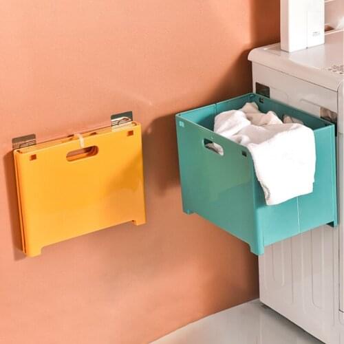 Folding Laundry Basket Wall-mounted Bathroom Dirty Clothes Storage Barrel Household Kids Toys Organizer Sundries Storage Box