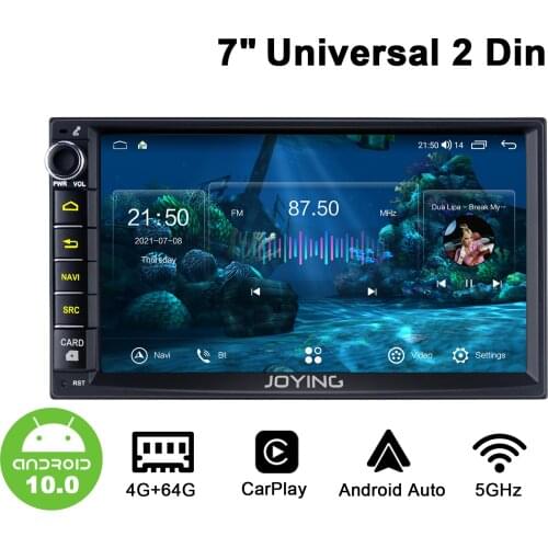 JOYING Universal Head unit 7"Autoradio 2 Din Android 10 Car Radio Stereo Multimedia Player Support Carplay Android auto New UI