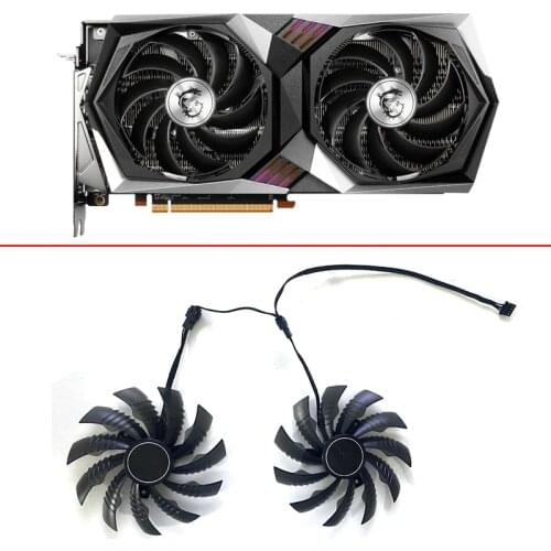 2pcs 95mm 12V 4PIN PLD10010B12HH PLD10010S12H DIY FAN RX6700 XT GPU FAN For MSI Radeon RX 6700 XT Gaming X Cooling Fans