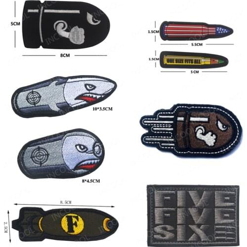 US Flag Angry Flying Bullet 556 Embroidery Patch Tactical Military Patch Combat American Flags Bullets Embroidered Badges