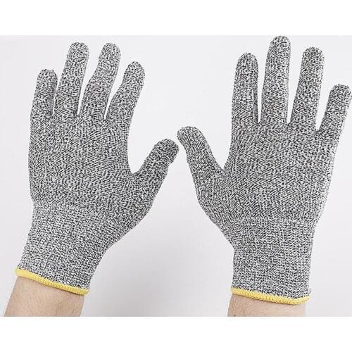 Safety Anti-cutting Gloves for Kitchen Cut Resistant Gloves 1 Pairs Safe Gloves Touch Screen Food Grade Level 5 Protection