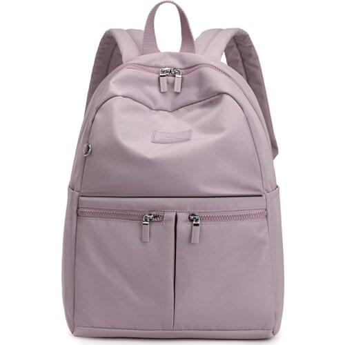 Female Pack High Quality Nylon Backpack Fashion Bagpack Shoulder Back Bag Simple Backpacks for Girls Portable Bookbag
