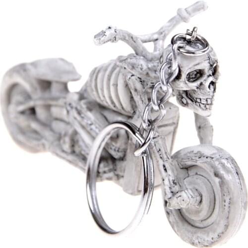 1pc Skull Motorcycle Toy Gift Skull Keychain Vintage Rubber Devil Death Monster Pirate Trinket Motor Car Toy