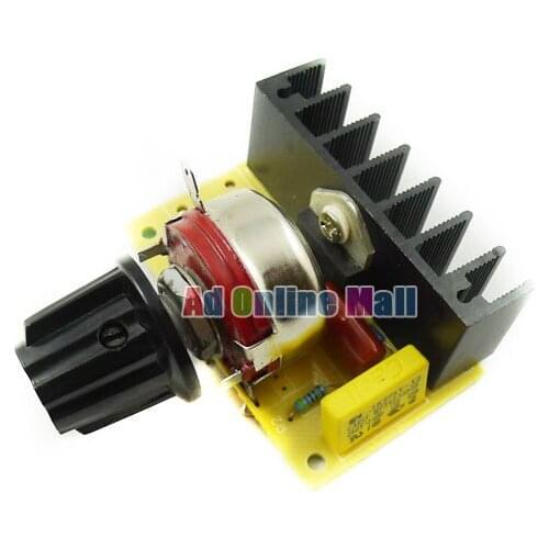 10PCS/LOT AC220V 4000W High Power SCR Voltage Regulator Controller Electronic Speed Dimming Thermostat