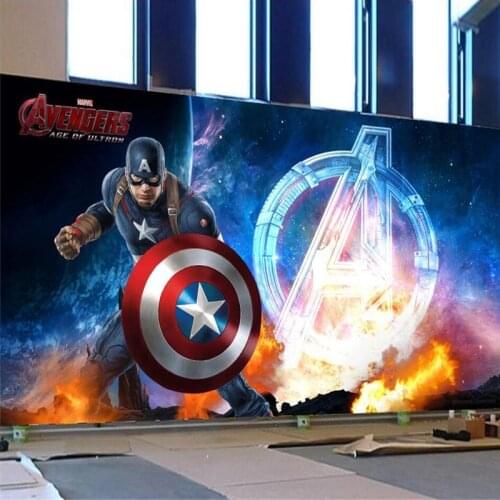 Custom 3D America Anime Character Wall Paper 3D Childrens Room Bedroom Decor Mural Wallpapers for Kids Room Papel De Parede 3d