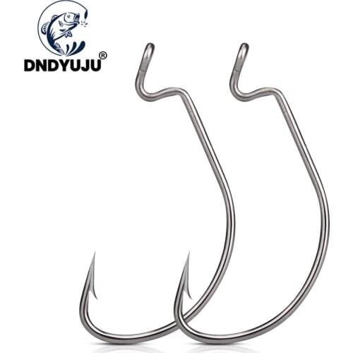 DNDYUJU 50pcs Fishing Soft Worm Hooks High Carbon Steel Wide Superlock Fishhooks Lure Soft Jerk Hooks Carp Fishing Accessories