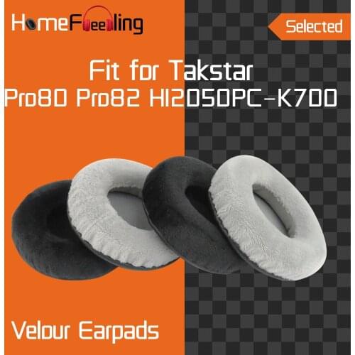 Homefeeling Velour Earpads for Takstar Pro80 Pro82 HI2050 PC-K700 Pro 80 82 Headphones Earpad Cushions Covers Velvet Replacement