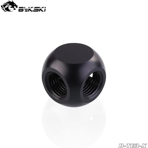 Bykski 3 Way ,4 Way Spliter Adapter ,DIY Split Loop Water Cooling Accessory ,PC Gadget,G1/4",B-TE3/4-X