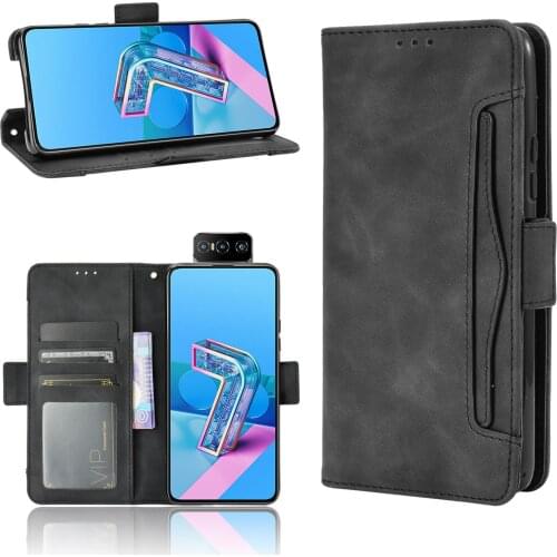 For Asus Zenfone 7 Pro ZS671KS Case 6.67" Multi-function card slot Leather Book Flip Design Wallet Cover For Asus ZS671KS Case