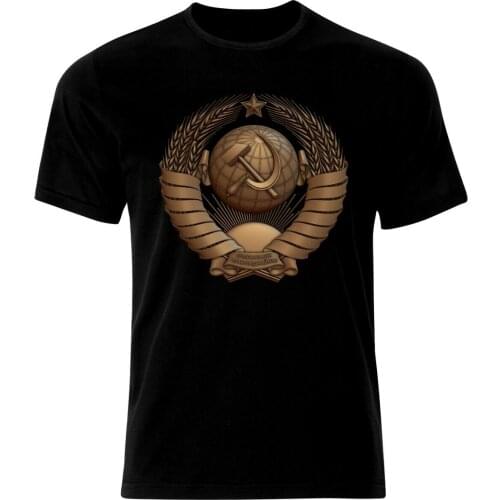 USSR Army Russia Russland Soviet Union National Emblem T-Shirt. Summer Cotton Short Sleeve O-Neck Mens T Shirt New S-3XL