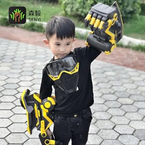 Outdoor shooting toy water bombs continuously launch Hornet robot robot arm toy gun childrens toy gun soft bomb boy gift