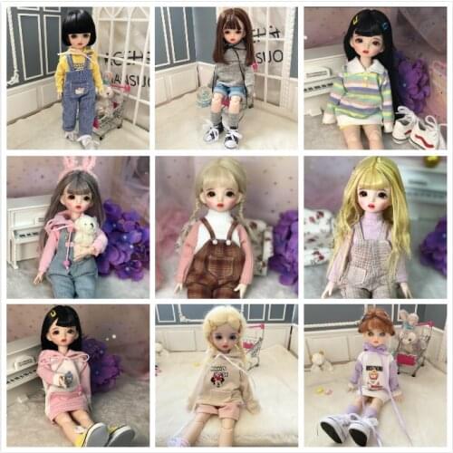 Customized dolls by hand 30CM doll cartoons girl dolls plastic dolls selling doll with clothes