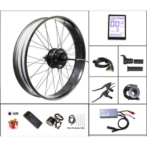 Electric Bicycle snow bike conversion kit 48V 1000W Rear Rotate wheel hub Motor with M5 display Free Tax