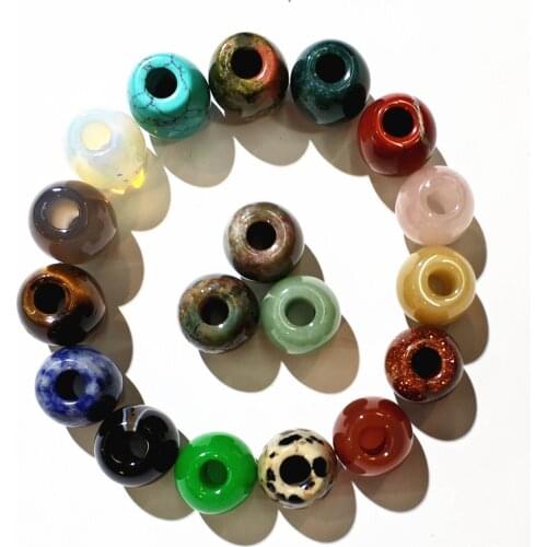 Best selling large hole natural stone barrel beads jewelry accessories bracelet necklace DIY accessories 20PCS wholesale