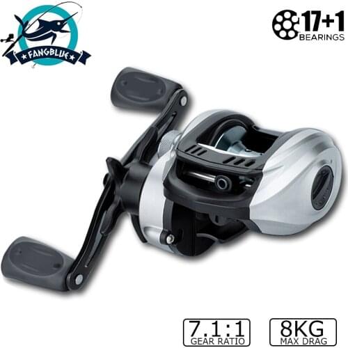 Casting Fishing Reel 7.1:1 Speed 17+1BB 210g Lightweight Wheel Magnetic Brake Baitcasting Reel For Saltwater Fishing Tackle 2021